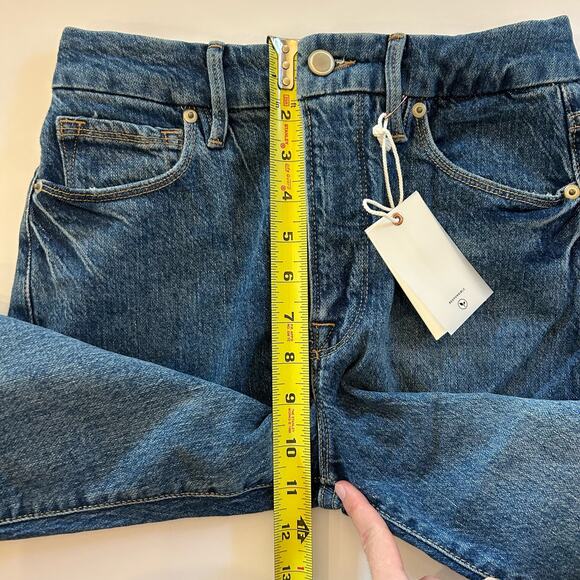 NWT Good American Womens Good Classic Blue 940 Hi-Rise Raw Hem Jean 4/27 - Picture 14 of 16